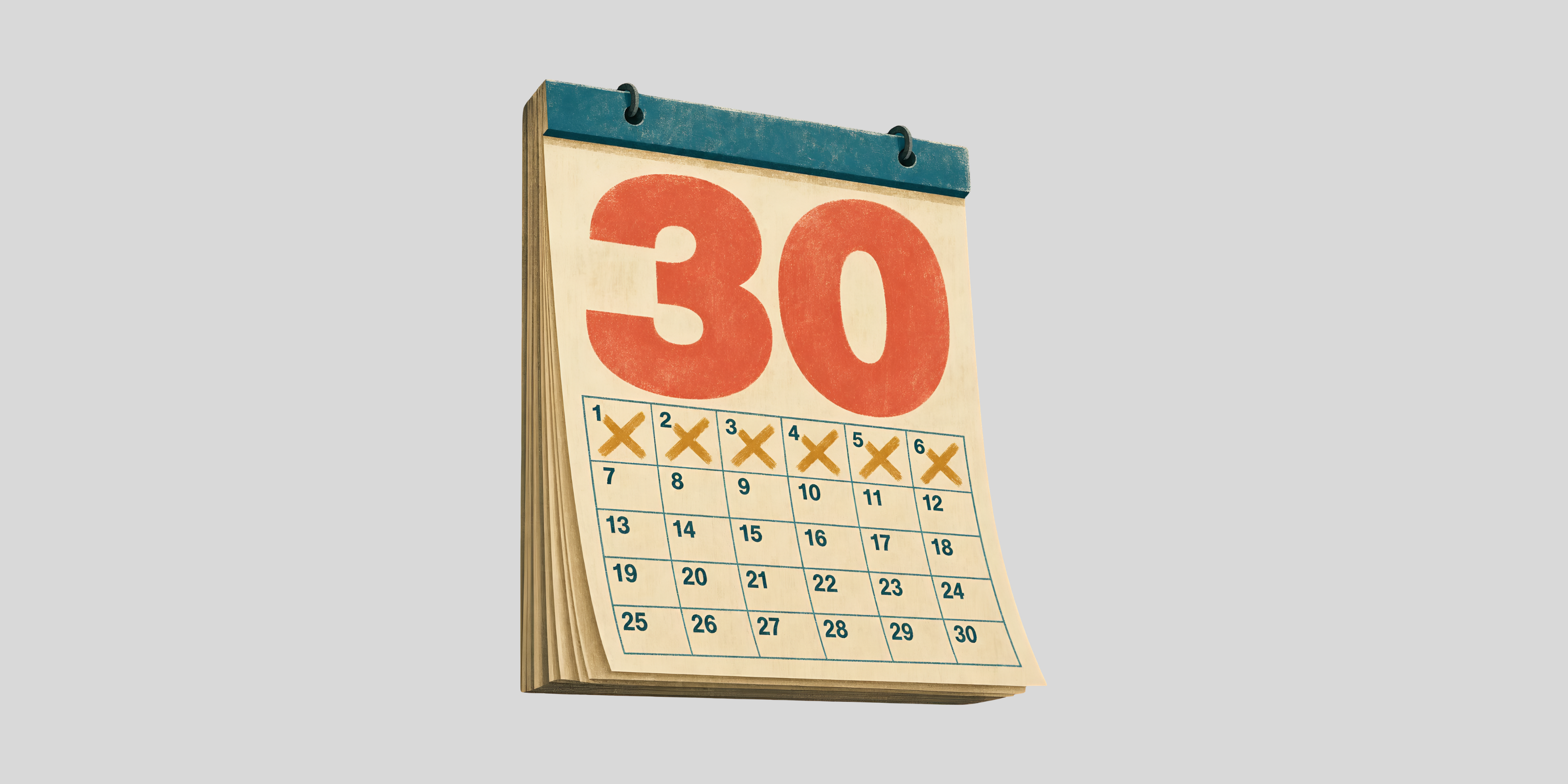 30 on a calendar