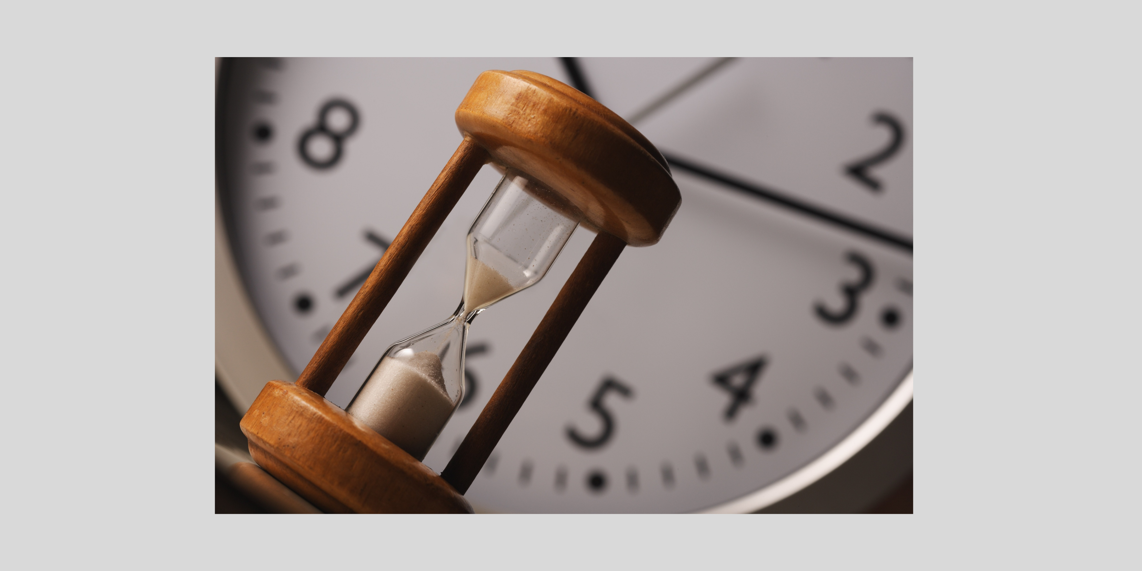 clock and an hour glass